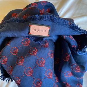 GG GucciGhost Silk scarf